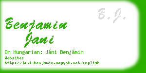 benjamin jani business card