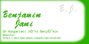 benjamin jani business card